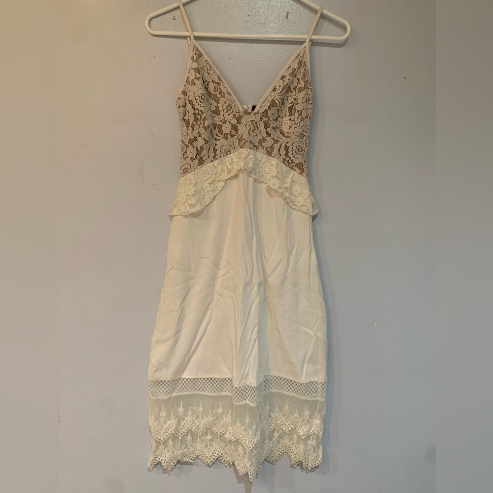 Lace sundress with spaghetti straps